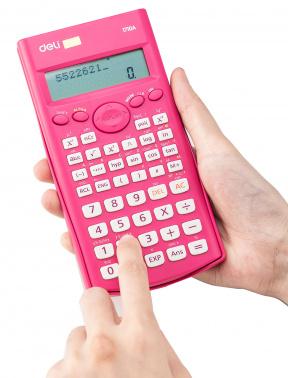 Калькулятор DELI E1710A/RED, 10+2-разрядный, красный