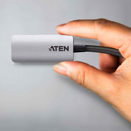 ATEN UC3008A1-AT Конвертер, USB-C HDMI, USB-C HDMI, Male-Female, без Б.П., 4096x2160 60Hz;Макс.частота пикселизации 594 MГц;HDMI 2.0;HDCP 2.2;USB 3.2 Type-C with DP Alt Mode Thunderbolt™ 3 Compatible