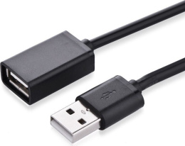 Кабель UGREEN US103-10314 USB-A 2.0 M to USB-A 2.0 F , скорость до 480 Мбит/с, 1m Black