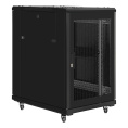 Шкаф телекоммуникационный 19" напольный 18U ExeGate EC-FS-18U.600.800.G.BLACK 19”, 18U, 600x800x987mm ШхГхВ , передняя дверь закаленное стекло, задняя перфорированная дверь, EX300402RUS