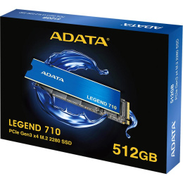 SSD накопитель A-Data Legend 710 ALEG-710-512GCS 512ГБ, M.2 2280, PCIe 3.0 x4,  NVMe,  M.2