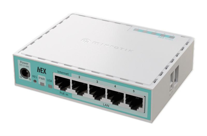 Маршрутизатор MIKROTIK hEX refresh,  4 LAN,  1xUSB, белый [e50ug]