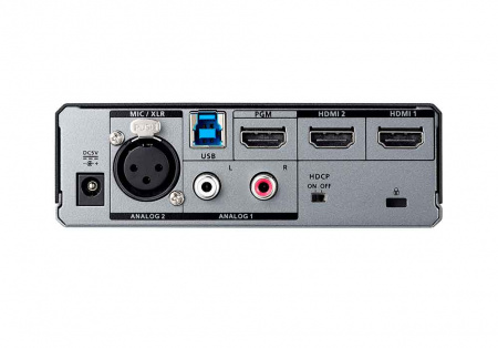 ATEN UC3022-AT-G Конвертер-микшер, HDMI+AUDIO USB, 2xHDMI+2xRCA/XLR USB-C/USB A-тип, Female Male, DC 5V, ввод: 2160p30/25/24;вывод: макс. несжат. 1080p60/50/30/25/24;USB 3.2 Gen1;совм. с HDMI 1.4b;треб.смартфон с Android не ниже 5.0.1 и подд.UVC