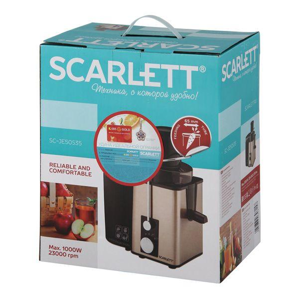 Соковыжималка центробежная Scarlett SC-JE50S35 1000Вт рез.сок.:600мл. золотистый/черный