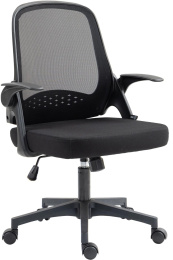 Кресло Cactus CS-MC212-BK, ткань, до 100кг, топ-ган, откидные подлокотники,  черный