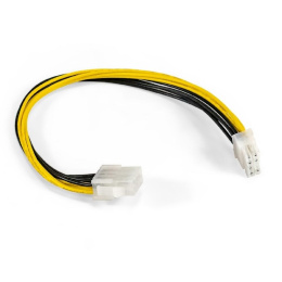 Удлинитель кабеля питания материнской платы +12V ExeGate EX-EXT-8M8F-0.2 8pin EPS12V M/8pin EPS12V F, 0,2м EX296936RUS