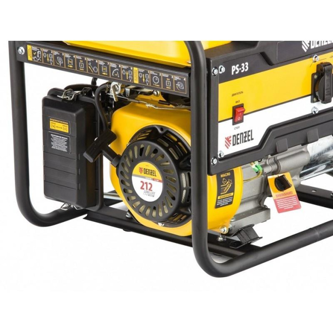 Denzel Генератор бензиновый PS-33, 3,3 кВт, 230В, 15л, ручной стартер [946834]
