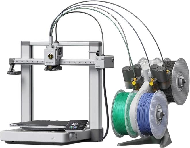 Принтер 3D Bambu Lab A1 Combo EU 256x256x256мм PLA/PET-G 0.1мкм (PF002-A+SA005-EU)