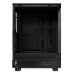 Корпус без блока питания Case HSPD F510, Panoramic Mid Tower, Black, TG, 0.5 SPCC, no fans ATX, mATX, mITX 180/280/160mm 1x2.5", 1x3.5", 7xPCI 1xUSB-A 3.0, 1xUSB-A 1.0 356x218x467mm F510-TGBK