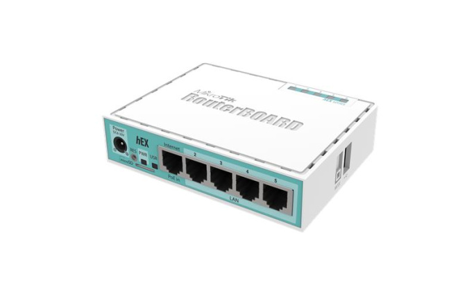 Маршрутизатор MIKROTIK hEX,  4 LAN,  белый [rb750gr3]