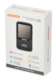 MP3 плеер Digma Z4 BT flash,  16ГБ,  черный