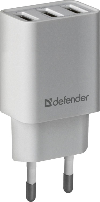 Defender Сетевой адаптер UPA-31 белый, 3xUSB, 5V/3.1А 83587