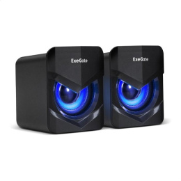Акустическая система 2.0 ExeGate Accord 200 питание USB, 2х3Вт 6Вт RMS , 60-20000Гц,цвет черный, синяя подсветка, Color Box EX289685RUS