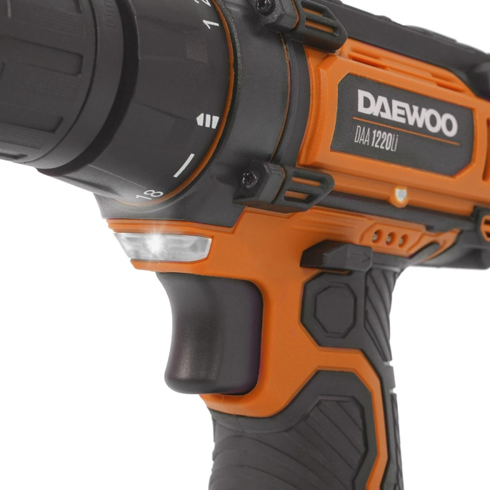 Дрель-шуруповерт Daewoo DAA 1220Li, 1.5Ач,  с двумя аккумуляторами