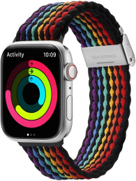 Ремешок для смарт-часов Dux Ducis Strap (Mixture II Version) для Apple Watch Ultra/SE/8/7/6/5/4/3/2/1 (49мм/45мм/44мм/42мм) Dark Stripes (материал: нейлон, полиэтилен, простая сборка, регулируемый) (Mixture II Apple Watch Ultra/SE/8/7/6/5/4/3/2/1)
