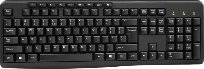 Клавиатура Oklick 305M, проводная, USB, мембранная, черный [1659987]