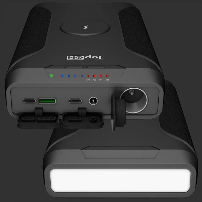 Мобильный аккумулятор TopON TOP-X73 72000mAh QC3.0/PD3.0/Qi 180W 5A USB-A/2xUSB-C беспров.зар. черный 103073