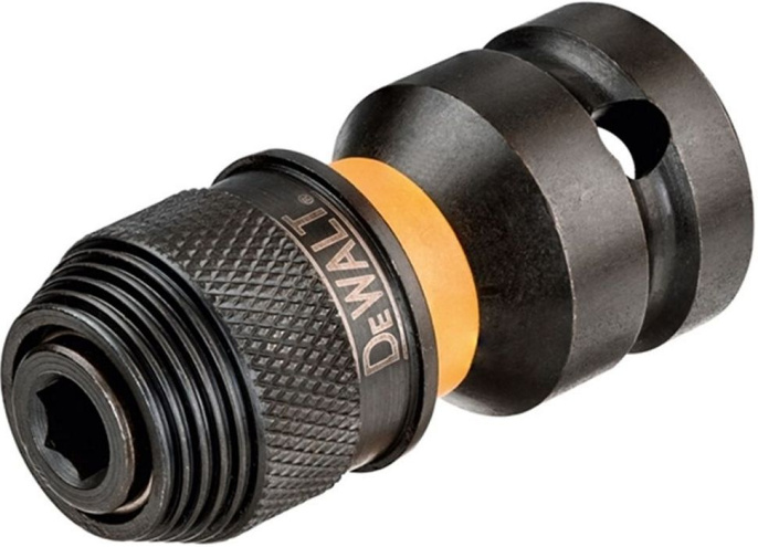 Адаптер DeWalt DT7508-QZ (для ударного гайковерта. внешний квадрат 1/2“, внутренний шестигранник 1/4“)