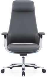 Кресло руководителя Cactus CS-LBK-KYOTO, кожа, до 120кг, черный