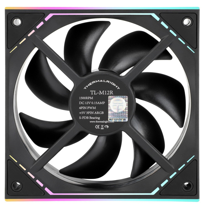 Thermalright Вентилятор TL-M12R / Reverse / ARGB / 120mm PWM / TRTLM12R