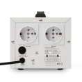 Стабилизатор POWERMAN AVS 500D, ступенчатый регулятор, цифровые индикаторы уровней напряжения, 500ВА, 140-260В, максимальный входной ток 5А, 2 евророзетки, IP-20, напольный, 200мм х 150мм х 140мм, 2,3 кг./ Stabilizer POWERMAN AVS 500D, step-type regulato