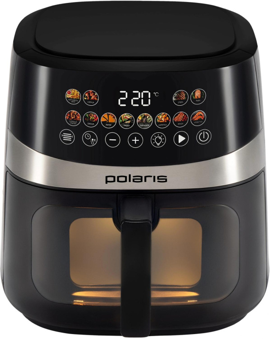 Аэрогриль Polaris PAF 8005W 7.5л 1800Вт черный 026987
