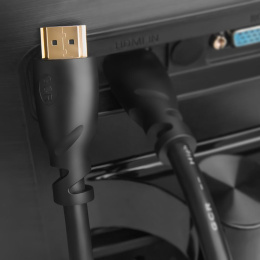 Greenconnect Кабель 1.5m HDMI 1.4, OD7.3mm, 30/30 AWG, позолоченные контакты, Ethernet 10.2 Гбит/с, 3D, 4K, экран GCR-HM310-1.5m