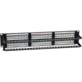 Cabeus PL-48-Cat.6a-Dual IDC Патч-панель 19" (2U), 48 портов RJ-45, категория 6a, Dual IDC, с задним кабельным организатором