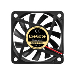 Вентилятор 12В DC ExeGate ExtraPower EP06010S2P (60x60x10 мм, Sleeve bearing (подшипник скольжения), 2pin, 3000RPM, 24dBA) EX299858RUS