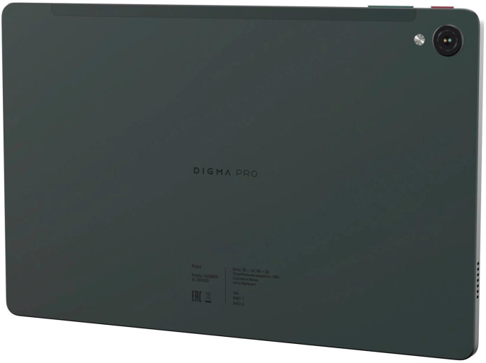 10.4" Планшет DIGMA PRO Pulse 6/128 GB T606 4G, 2000 x 1200, Android 14, темно-зеленый [ta2d0p01]