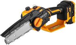 Цепная пила Deko DKCHS 20-6 Pro аккум. дл.шины:6" 15cm 2аккум. 2.2Ач ЗУ 081-2025