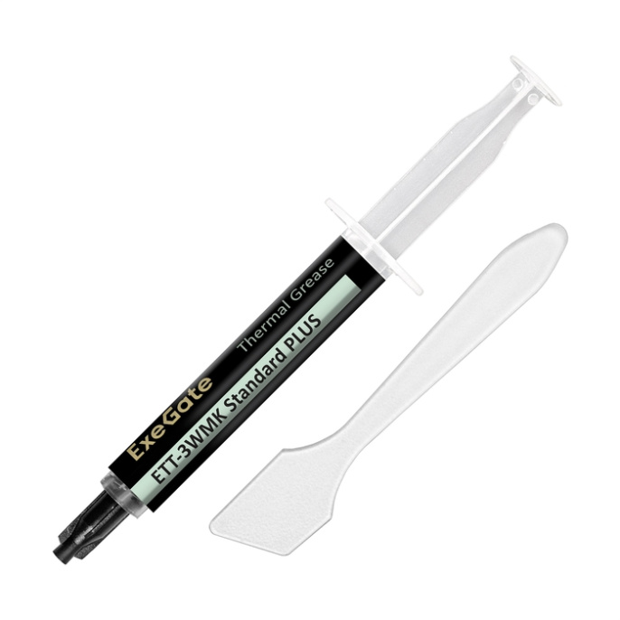 Термопаста ExeGate ETТ-3WMK Standard PLUS 3,2 Вт/ м•К , 5г, шприц с лопаткой EX296093RUS