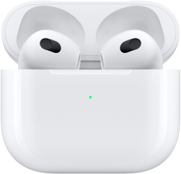 Гарнитура вкладыши Apple AirPods 3 A2565/A2564/A2897 Lightning белый беспроводные bluetooth в ушной раковине MPNY3ZA/A