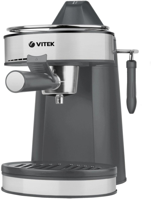 Кофеварка Vitek VT-1524, рожковая, серый