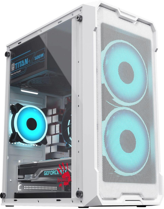 Корпус Bloody CC-129 белый без БП mATX 1x80mm 2x120mm 1xUSB2.0 1xUSB3.0 audio (CC-129-WH)