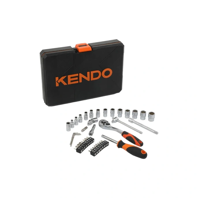 Набор инструмента с трещоткой KENDO 1/4" 42 шт. 90562