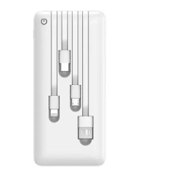 Perfeo Powerbank ABSOLUTE 10000mah In Micro usb,USB /Out USB,Micro usb,Type-C,Lightning, 2.1А/ White PF_B4879