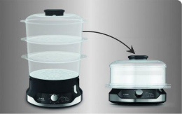 Пароварка Tefal VC204810 3ярус. 800Вт черный (1510001937)