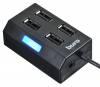 Хаб (разветвитель) Buro BU-HUB4-U2.0, черный