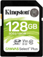 Карта памяти SDXC UHS-I U3 Kingston Canvas Select Plus 128 ГБ, 100 МБ/с, Class 10, SDS2/128GB, 1 шт., без адаптера