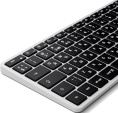 Клавиатура беспроводная Satechi Slim X2 Bluetooth Keyboard - русская раскладка. Цвет: серебристый (ST-BTSX2S-RU)
