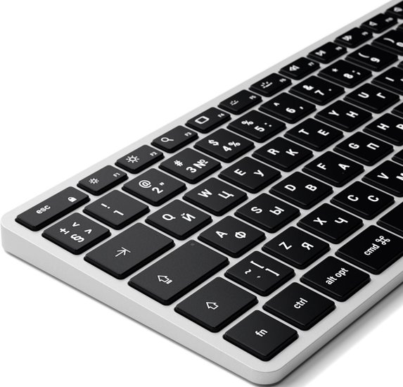 Клавиатура беспроводная Satechi Slim X2 Bluetooth Keyboard - русская раскладка. Цвет: серебристый (ST-BTSX2S-RU)