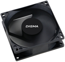 Вентилятор Digma DFan-80 80мм, 3-pin, от БП:4-pin Molex , 1800об/мин, 23 дБ, черный, Ret