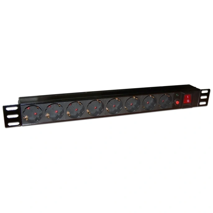 Блок розеток TWT 19 8 шт. Schuko, 10A 250V, без шнура питания  PDU19-10A8P