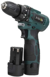 Дрель-шуруповерт аккумуляторная Zitrek Green 12V Plus, 12В, 2x1,5Ач 085-1014