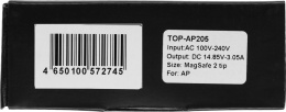 Адаптер питания TopON TOP-AP205, 14.85 В, 3.05A, 45Вт, белый [90943]