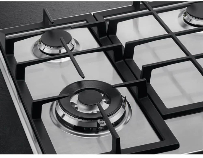 Газовая варочная поверхность AEG HGB64420SM нержавеющая сталь