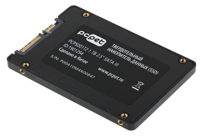 SSD накопитель PC PET PCPS001T2 1ТБ, 2.5", SATA III, SATA, oem