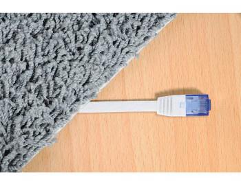 Патч-корд HAMA UTP, кат.6, 5м, 4 пары, многожильный,  белый,  плоский (flat)