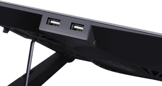 Подставка для ноутбука Redragon Ivy, 15.6", 360х250х55 мм, 2хUSB, вентиляторы 5 х 140 мм, 890г, черный [77905]